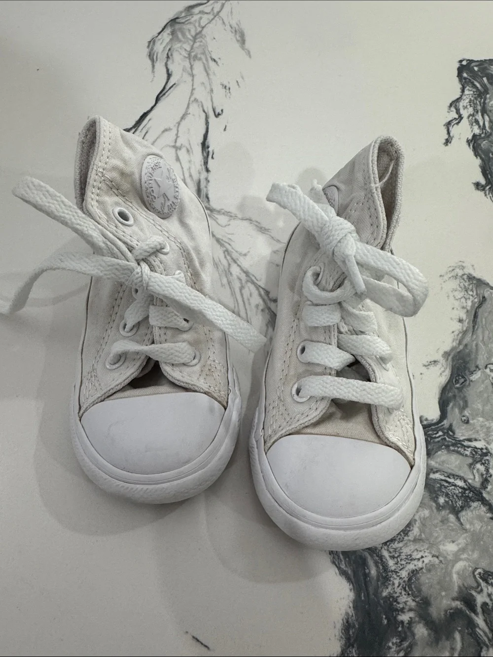 Converse toddler Kids White High-Top Canvas Sneakers